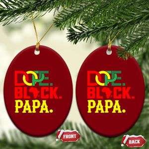 Dope Black Papa Ceramic Ornament Melanin King Fathers Day Gift