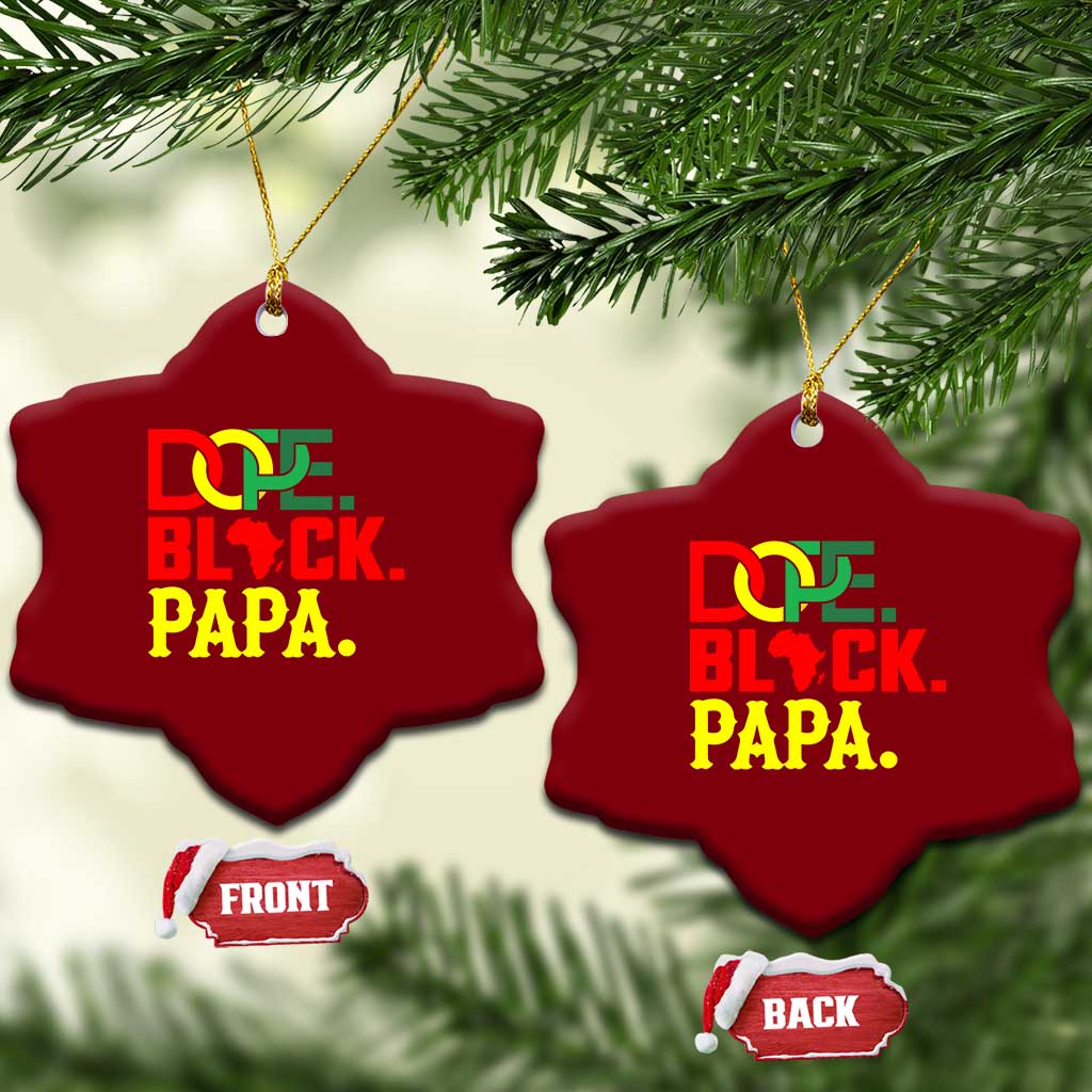 Dope Black Papa Ceramic Ornament Melanin King Fathers Day Gift