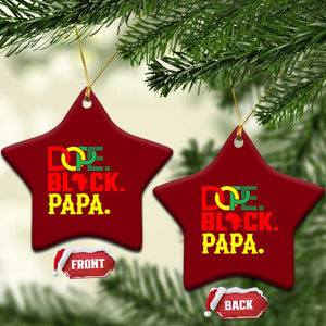 Dope Black Papa Ceramic Ornament Melanin King Fathers Day Gift