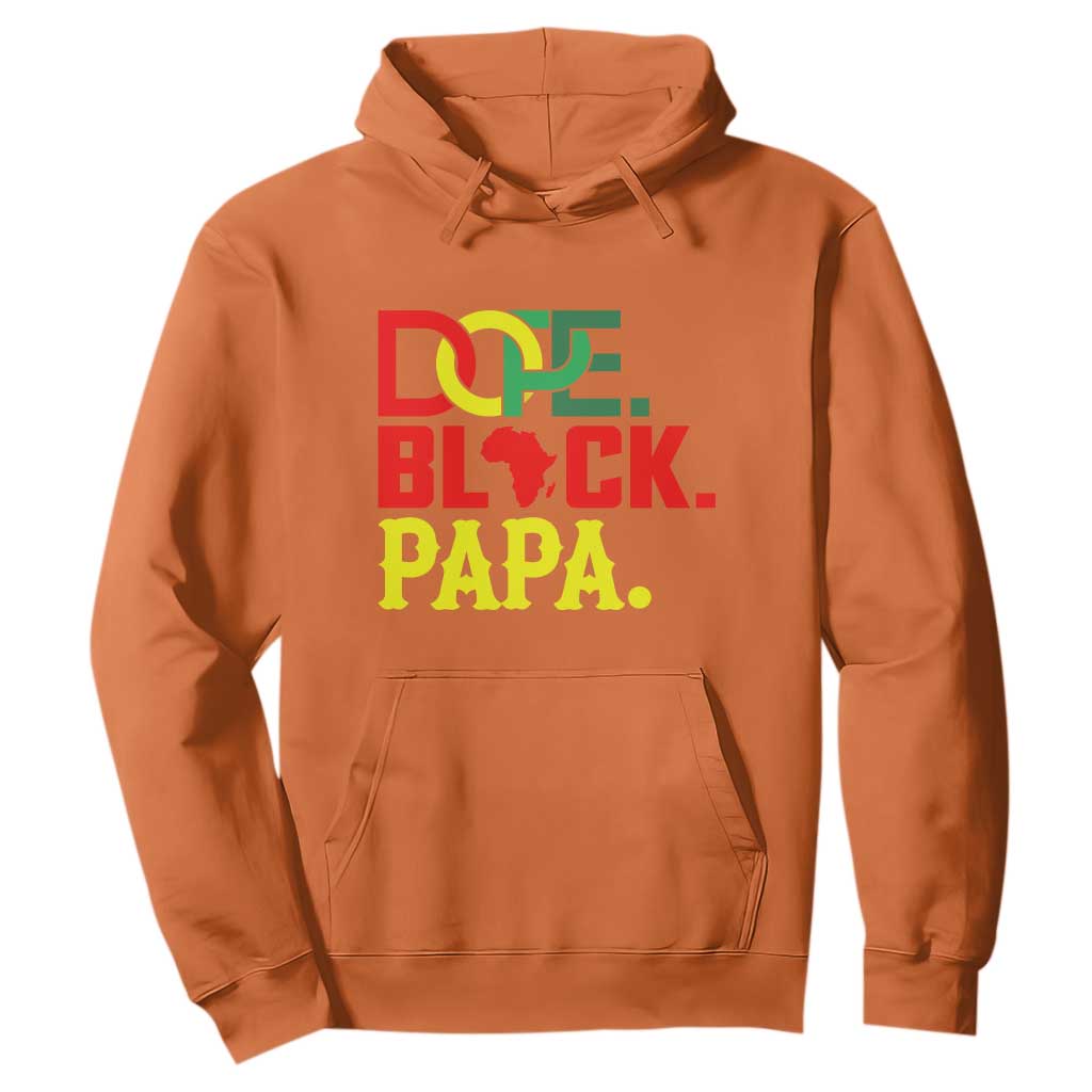 Dope Black Papa Hoodie Melanin King Fathers Day Gift