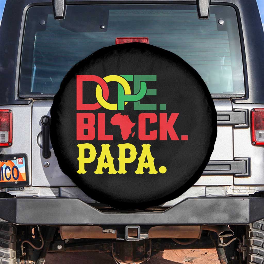 Dope Black Papa Spare Tire Cover Melanin King Fathers Day Gift