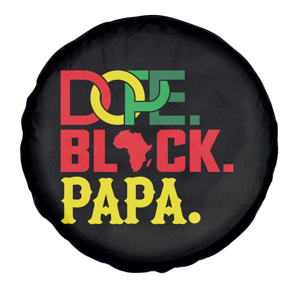 Dope Black Papa Spare Tire Cover Melanin King Fathers Day Gift