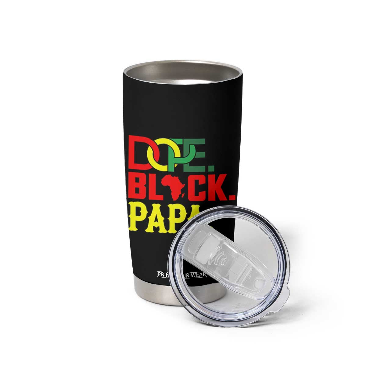 Dope Black Papa Tumbler Cup Melanin King Fathers Day Gift