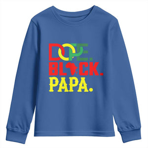 Dope Black Papa Youth Sweatshirt Melanin King Fathers Day Gift