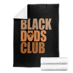 Black Dads Club Throw Blanket African American Fathers Day Gift