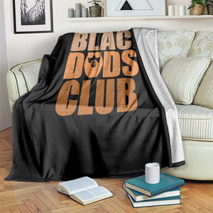 Black Dads Club Throw Blanket African American Fathers Day Gift