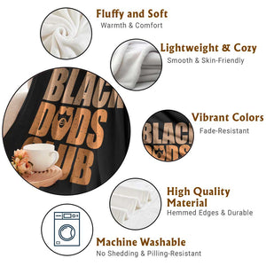 Black Dads Club Throw Blanket African American Fathers Day Gift