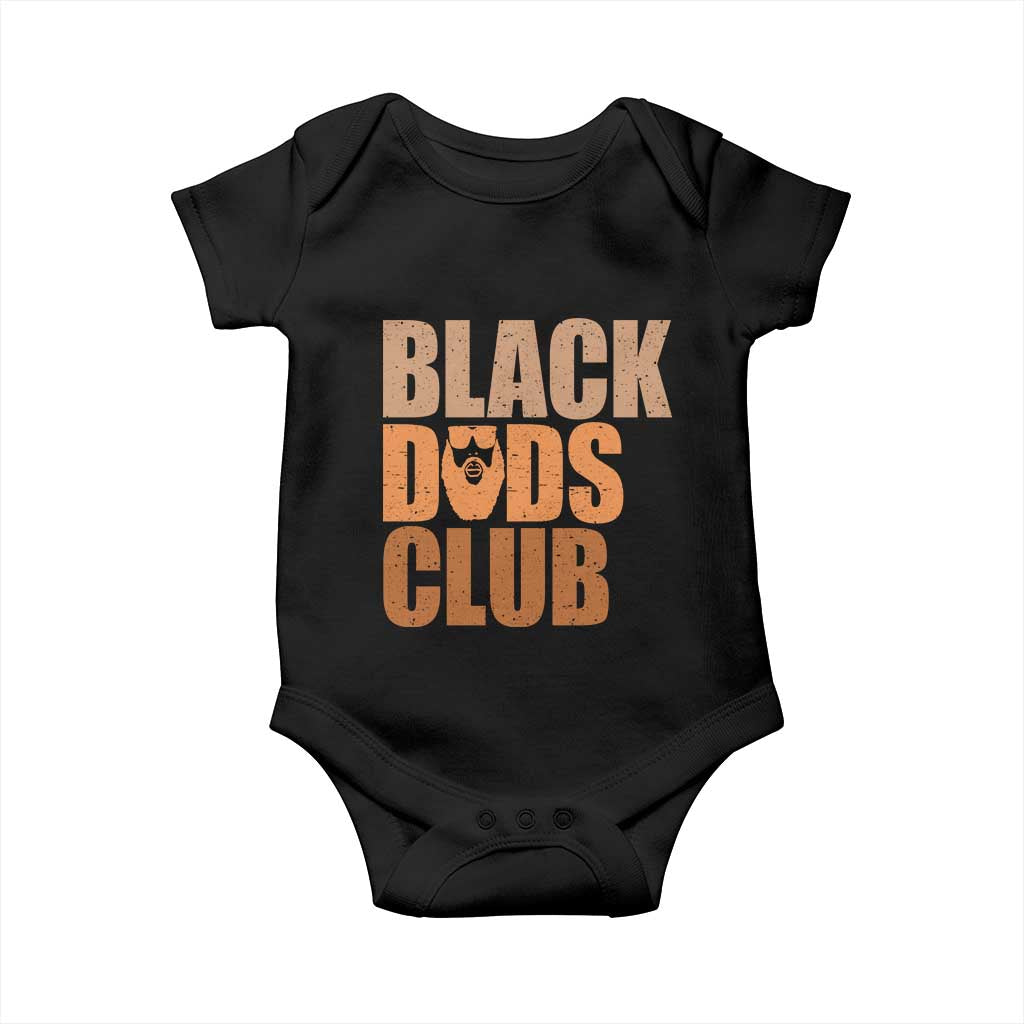 Black Dads Club Baby Onesie African American Fathers Day Gift TS12 Black Print Your Wear