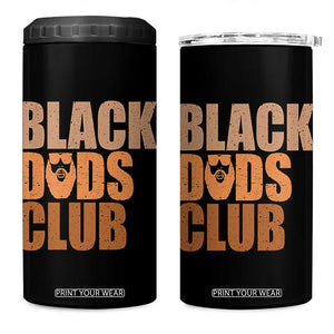 Black Dads Club 4 in 1 Can Cooler Tumbler African American Fathers Day Gift