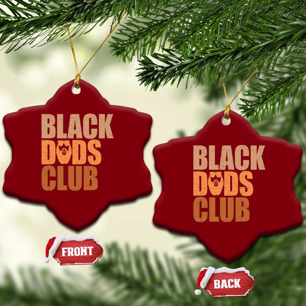 Black Dads Club Ceramic Ornament African American Fathers Day Gift