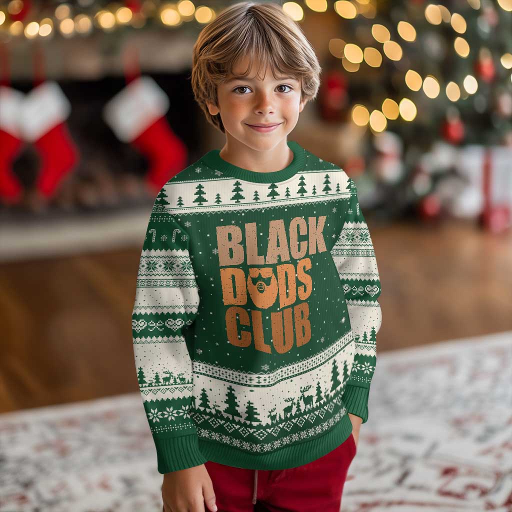 Black Dads Club Ugly Christmas Sweater African American Fathers Day Gift