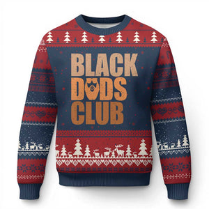 Black Dads Club Ugly Christmas Sweater African American Fathers Day Gift