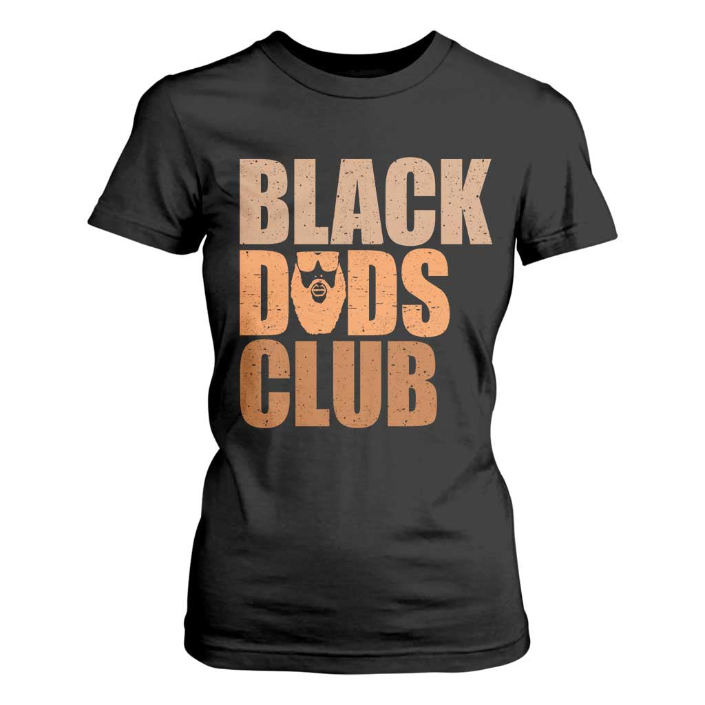 Black Dads Club T Shirt For Women African American Fathers Day Gift