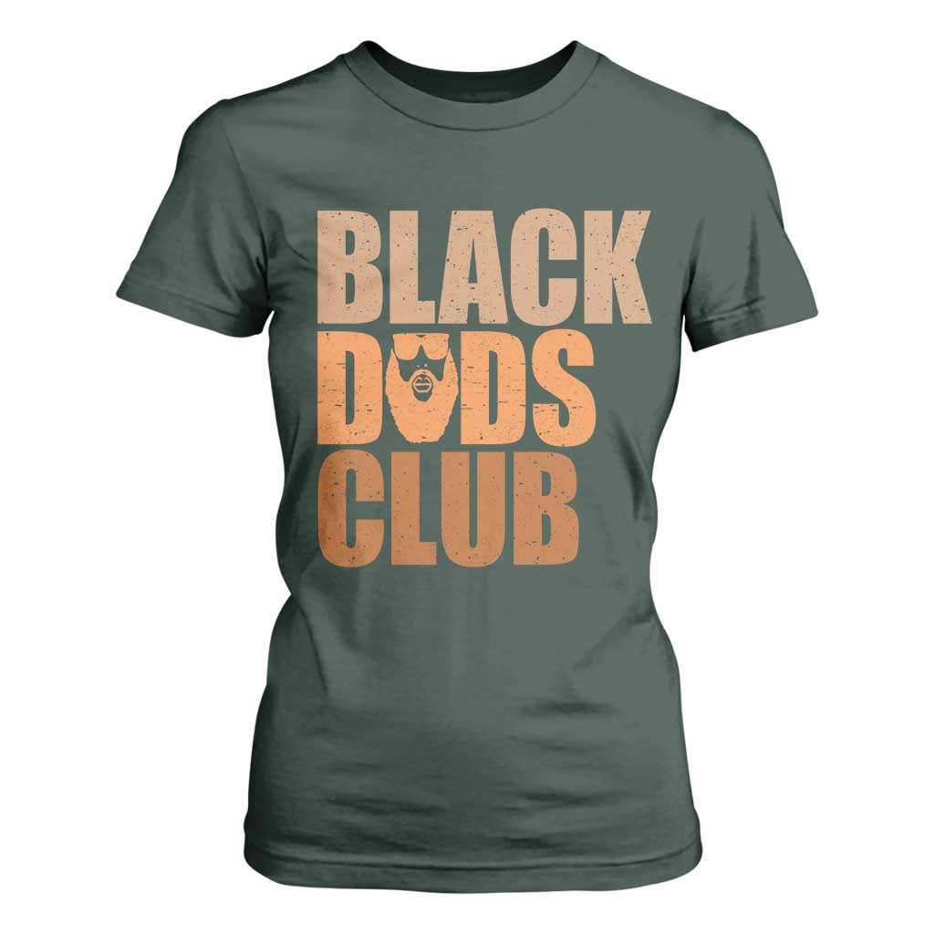 Black Dads Club T Shirt For Women African American Fathers Day Gift