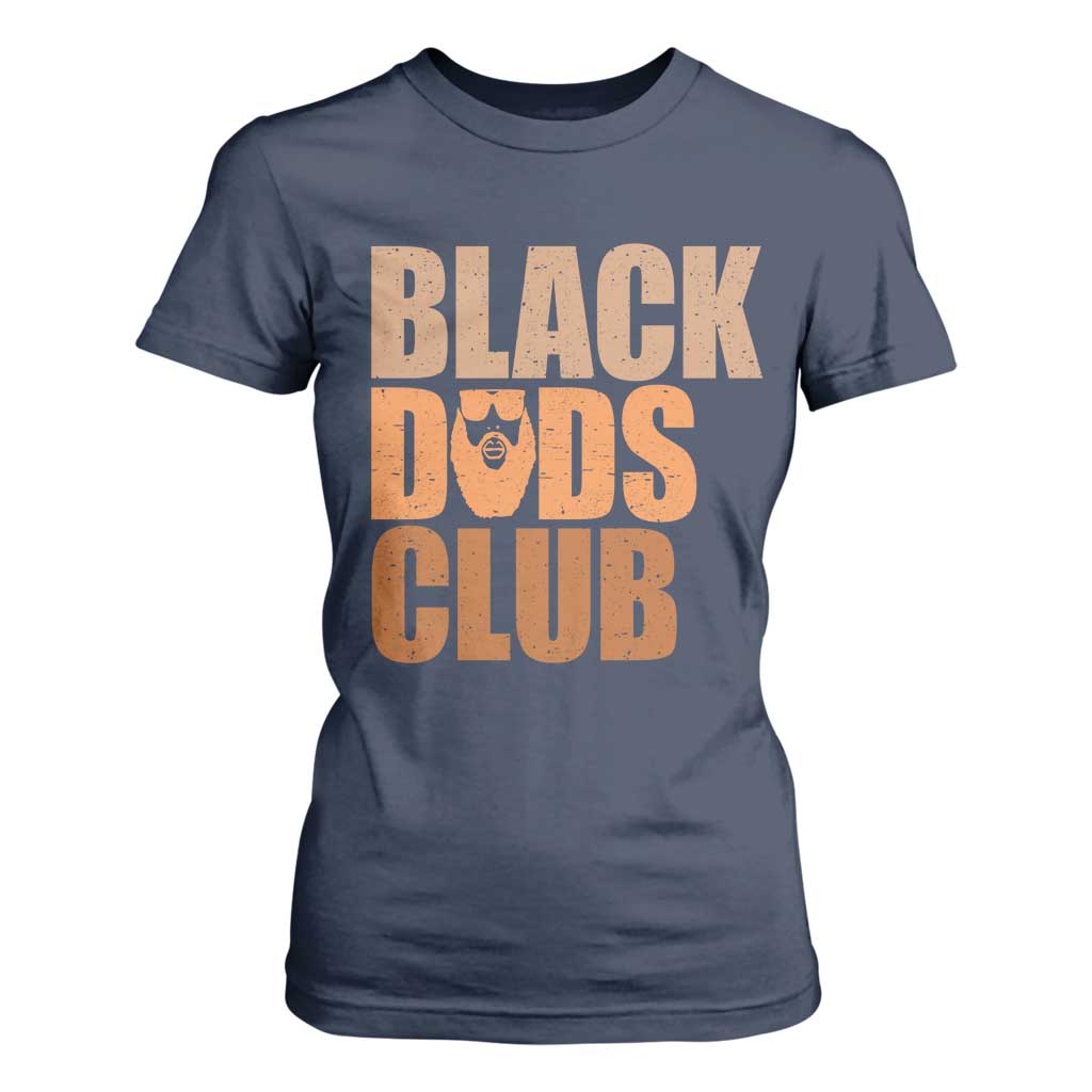 Black Dads Club T Shirt For Women African American Fathers Day Gift