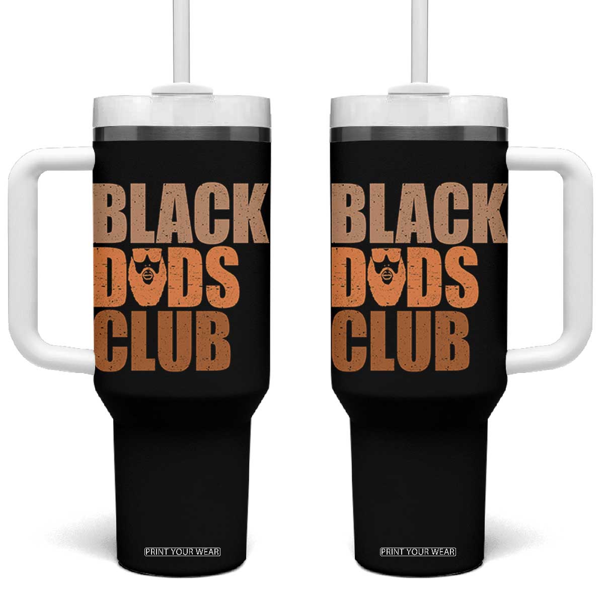 Black Dads Club Tumbler With Handle African American Fathers Day Gift