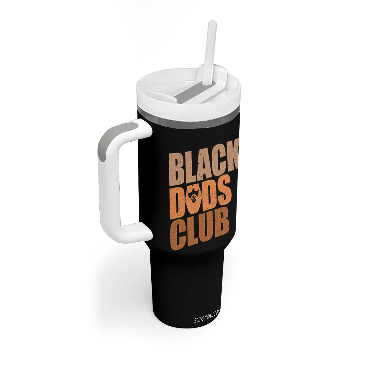 Black Dads Club Tumbler With Handle African American Fathers Day Gift