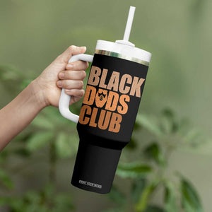Black Dads Club Tumbler With Handle African American Fathers Day Gift
