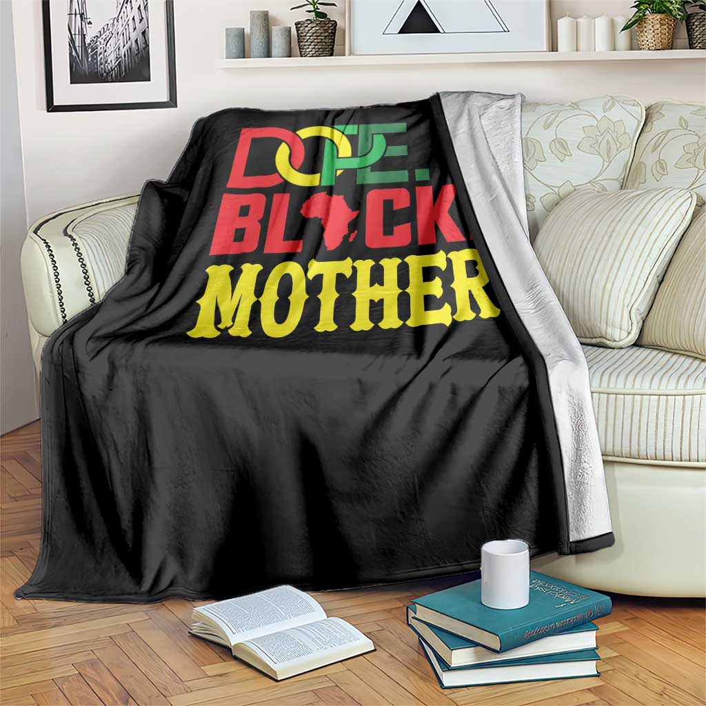 Proud African American Mom Gift Throw Blanket Dope Black Mother