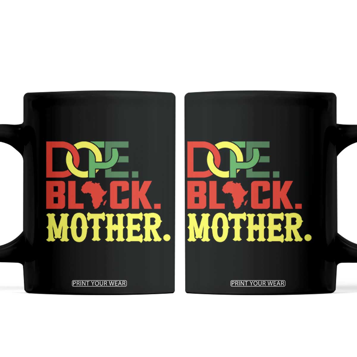 Proud African American Mom Gift Coffee Mug Dope Black Mother