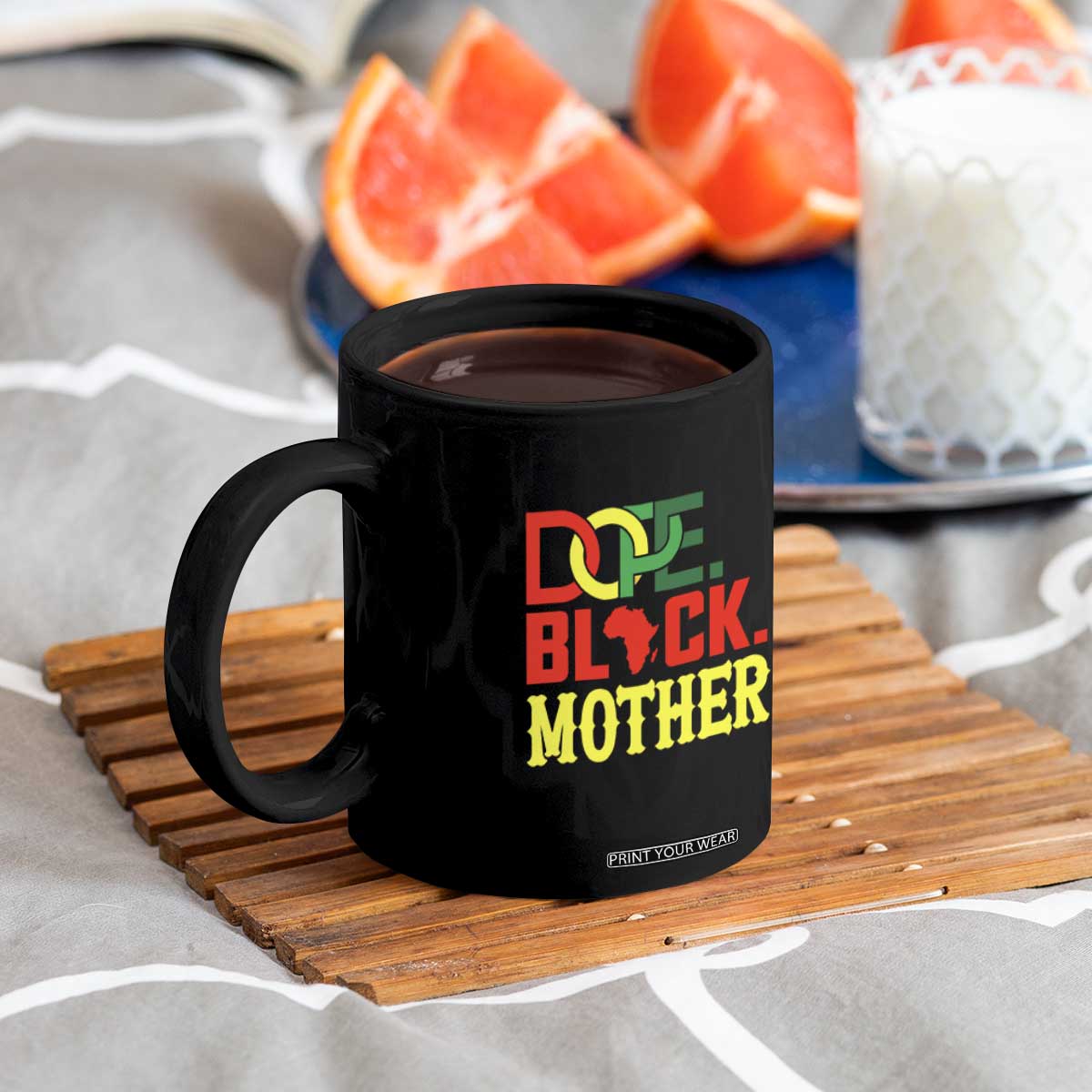 Proud African American Mom Gift Coffee Mug Dope Black Mother