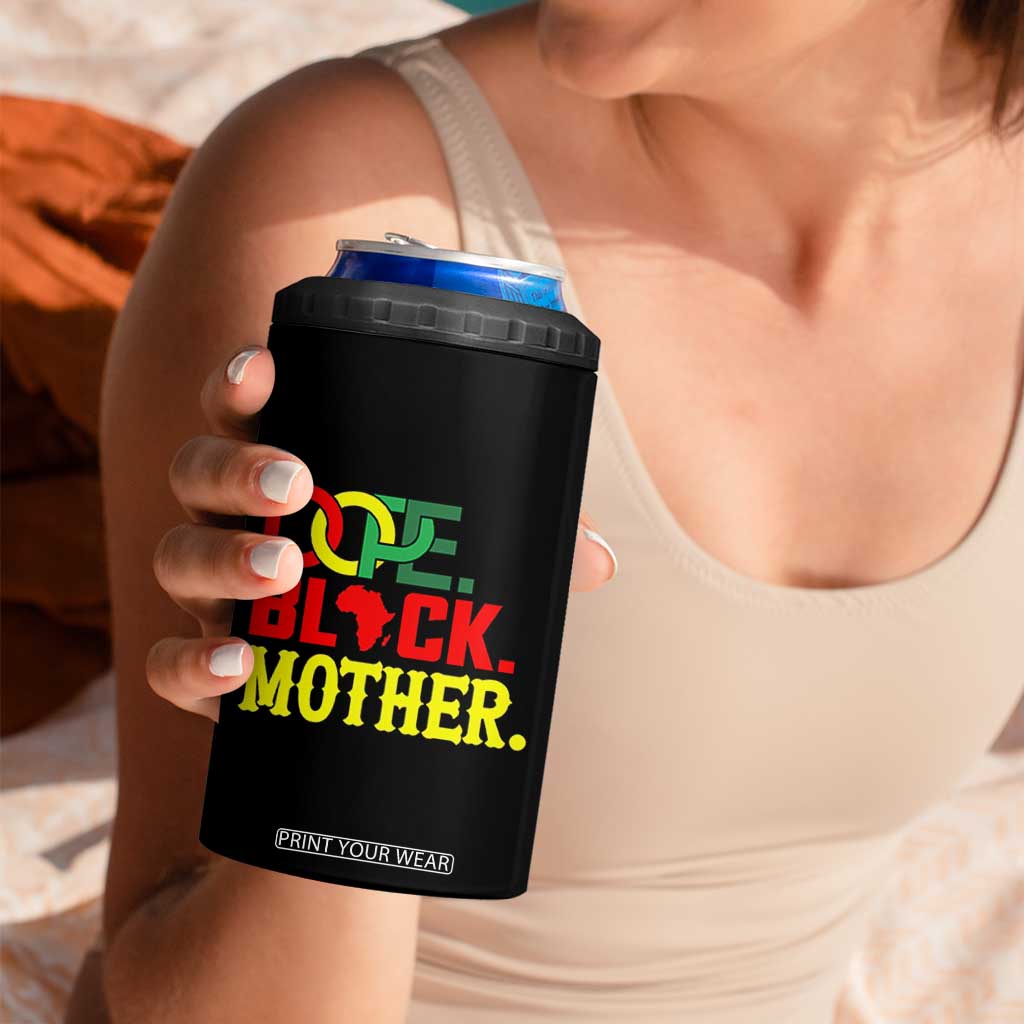 Proud African American Mom Gift 4 in 1 Can Cooler Tumbler Dope Black Mother