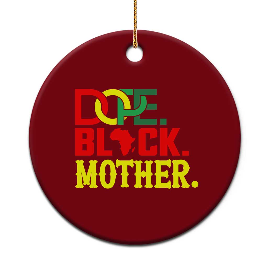 Proud African American Mom Gift Ceramic Ornament Dope Black Mother TS12 1pc Red Print Your Wear