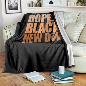 Proud Black New Dad Throw Blanket African American Fathers Day Gift