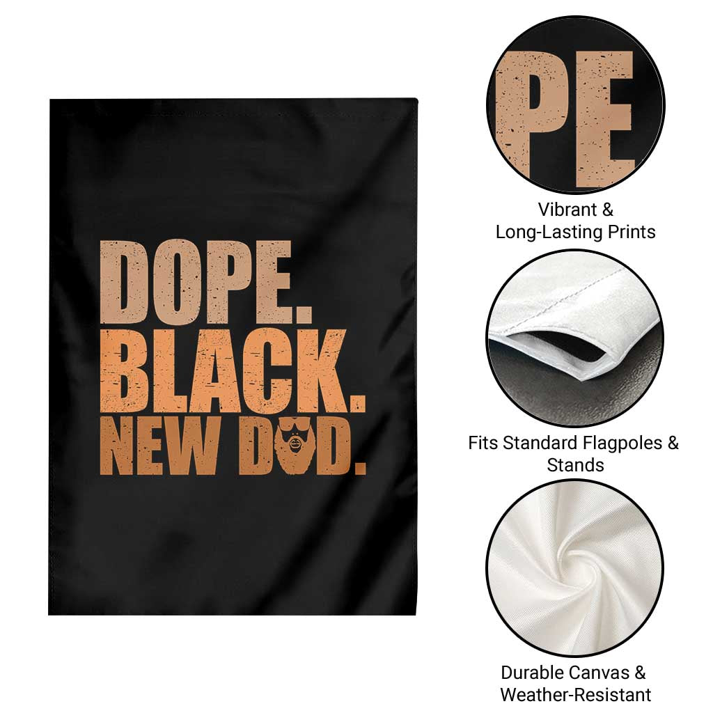 Proud Black New Dad Garden Flag African American Fathers Day Gift
