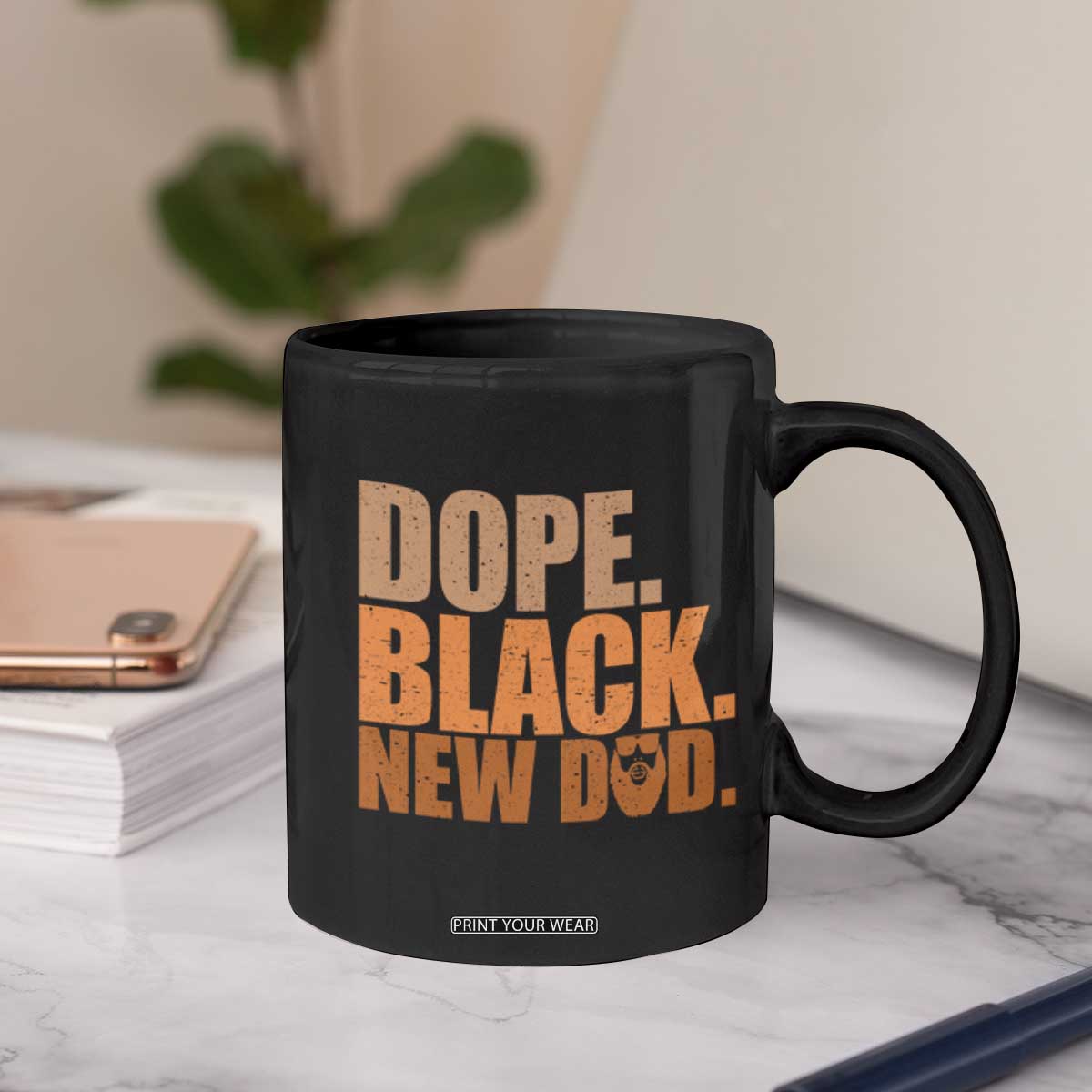 Proud Black New Dad Coffee Mug African American Fathers Day Gift