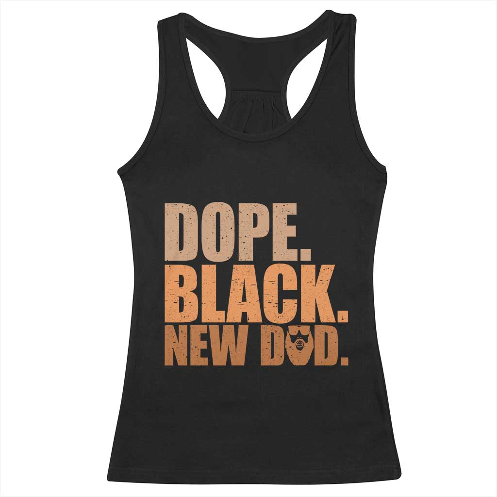 Proud Black New Dad Racerback Tank Top African American Fathers Day Gift