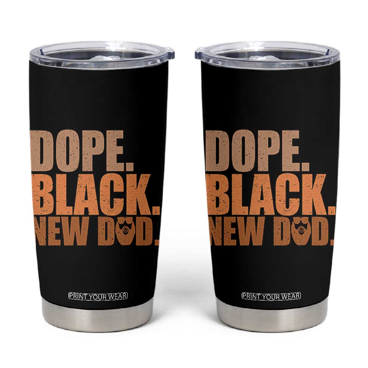 Proud Black New Dad Tumbler Cup African American Fathers Day Gift