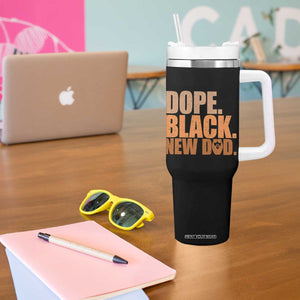 Proud Black New Dad Tumbler With Handle African American Fathers Day Gift