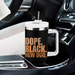 Proud Black New Dad Tumbler With Handle African American Fathers Day Gift