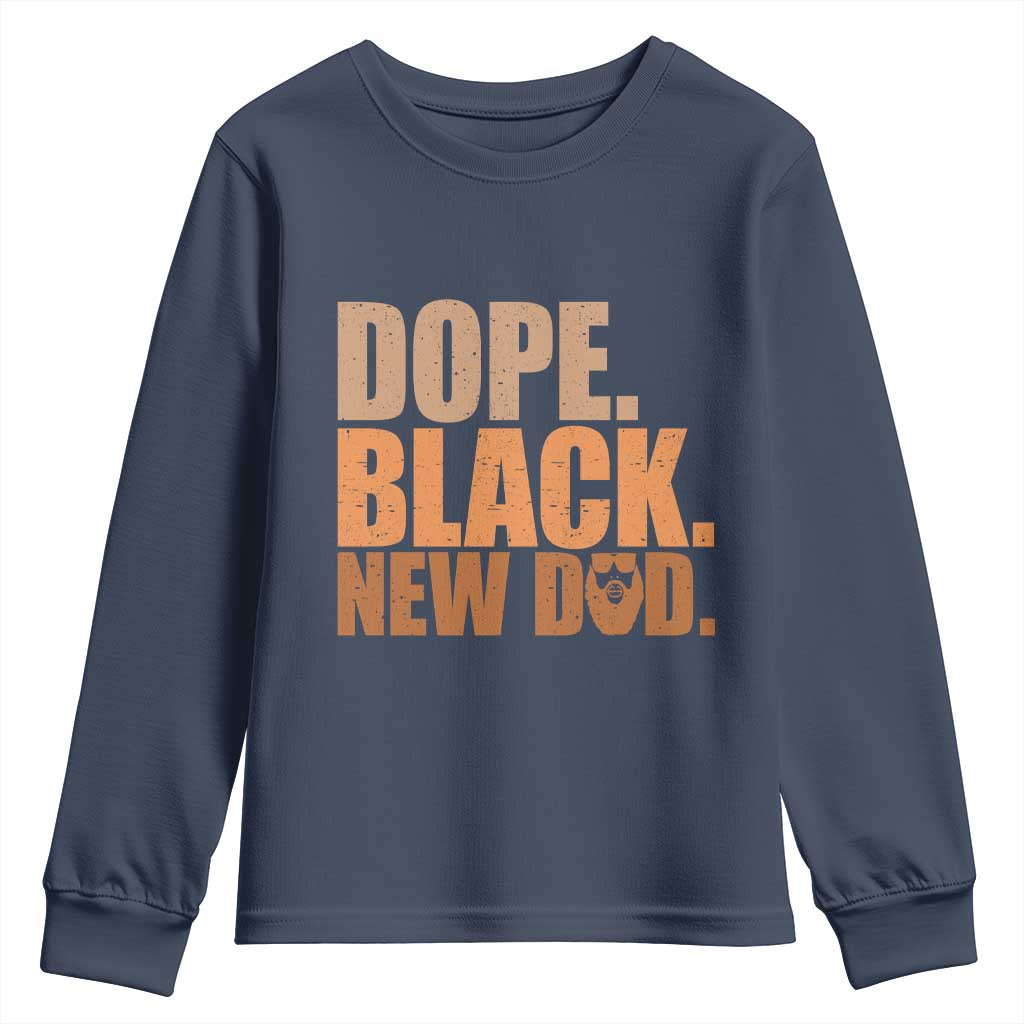 Proud Black New Dad Youth Sweatshirt African American Fathers Day Gift