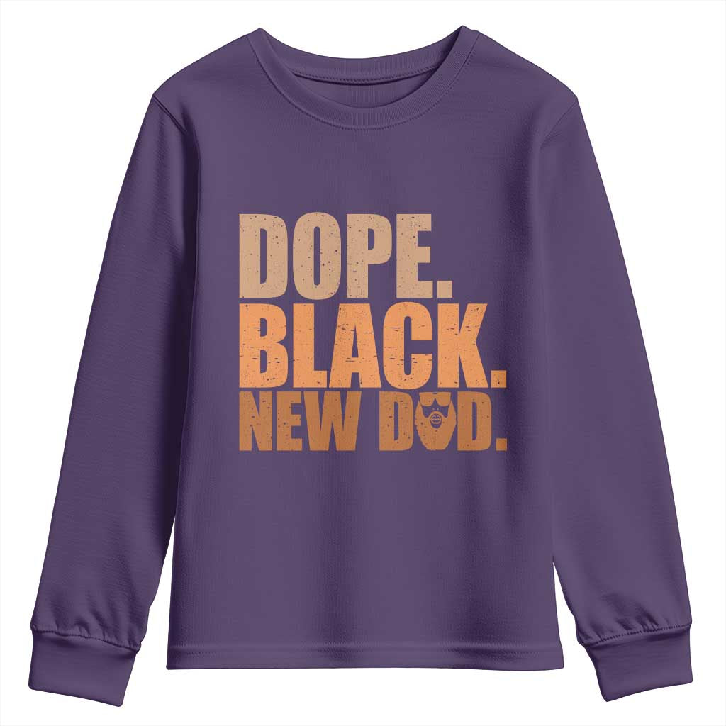 Proud Black New Dad Youth Sweatshirt African American Fathers Day Gift