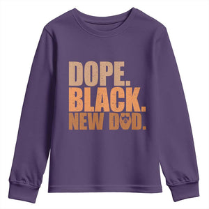 Proud Black New Dad Youth Sweatshirt African American Fathers Day Gift