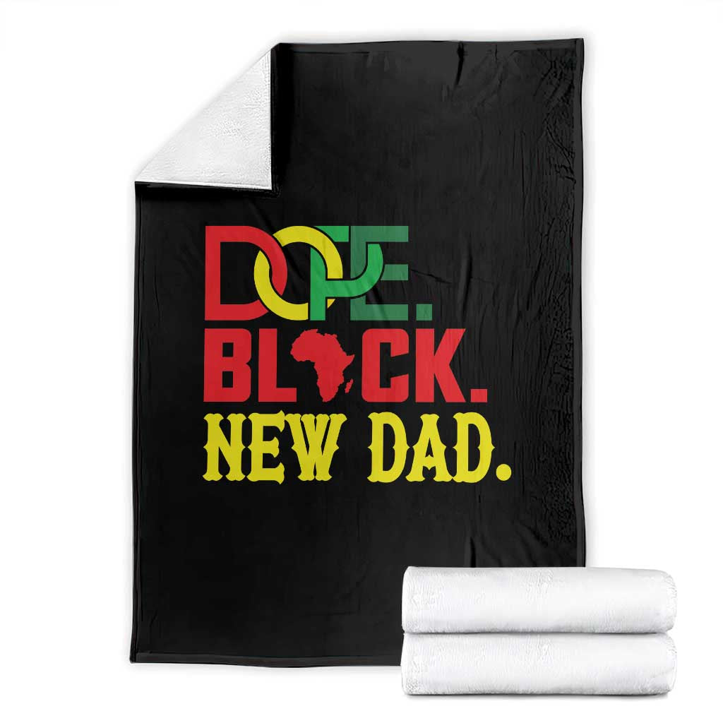 First Father's Day African American Dad Throw Blanket New Dad Gift