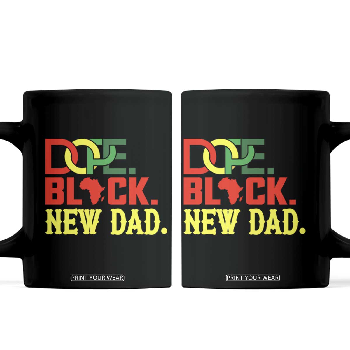 First Father's Day African American Dad Coffee Mug New Dad Gift