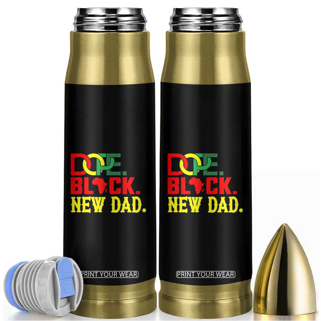 First Father's Day African American Dad Bullet Tumbler New Dad Gift