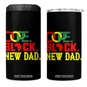 First Father's Day African American Dad 4 in 1 Can Cooler Tumbler New Dad Gift