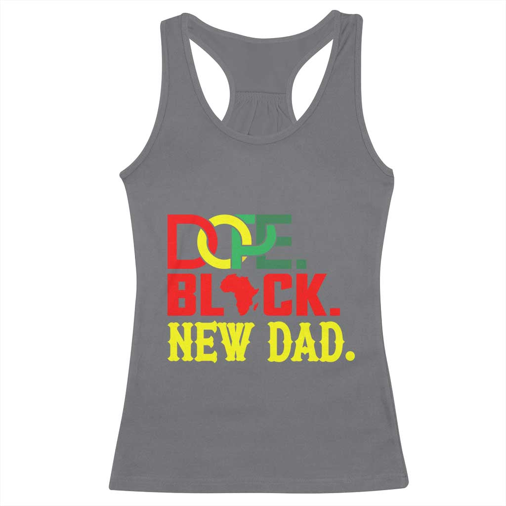First Father's Day African American Dad Racerback Tank Top New Dad Gift