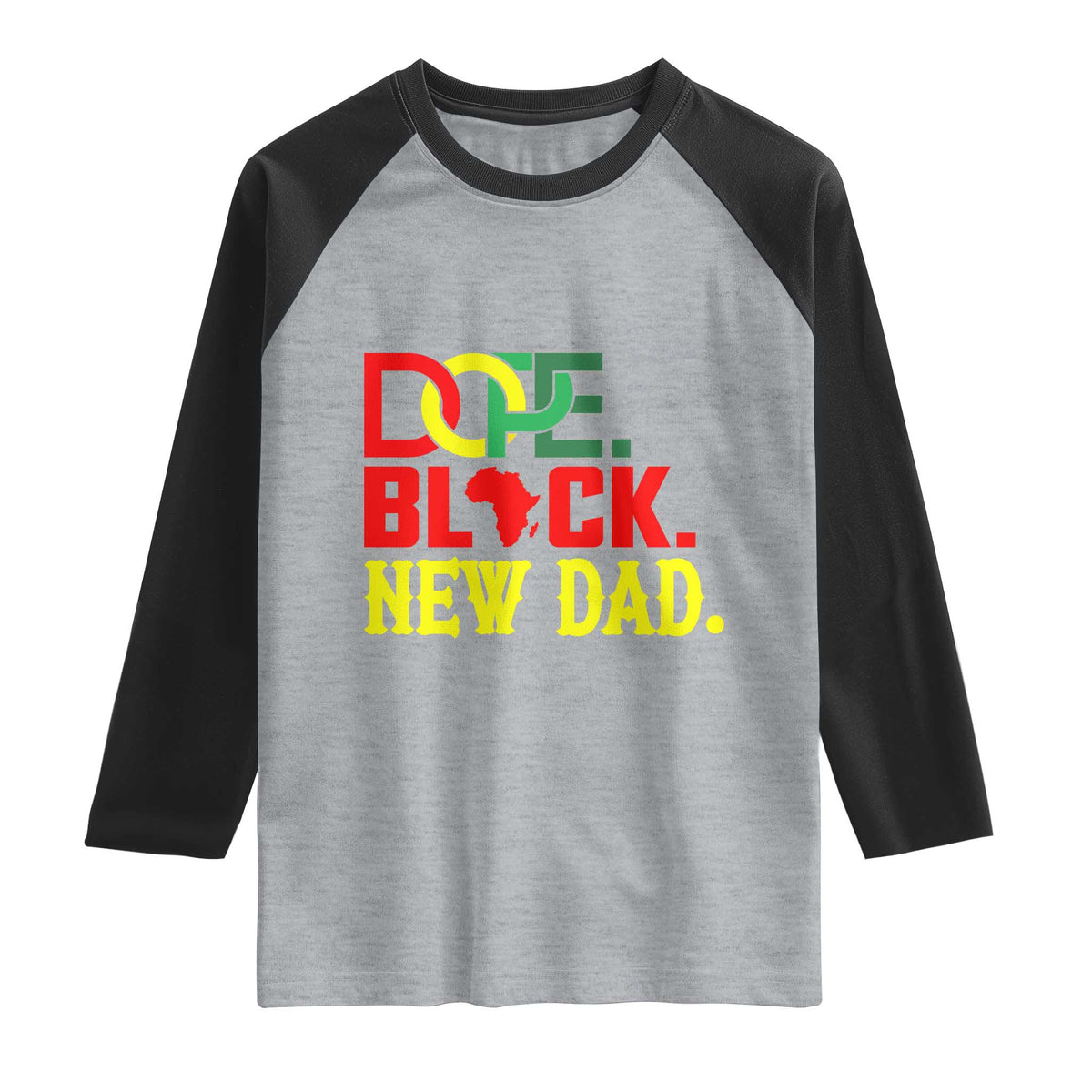 First Father's Day African American Dad Raglan Shirt New Dad Gift