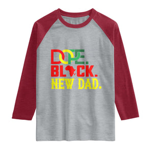 First Father's Day African American Dad Raglan Shirt New Dad Gift