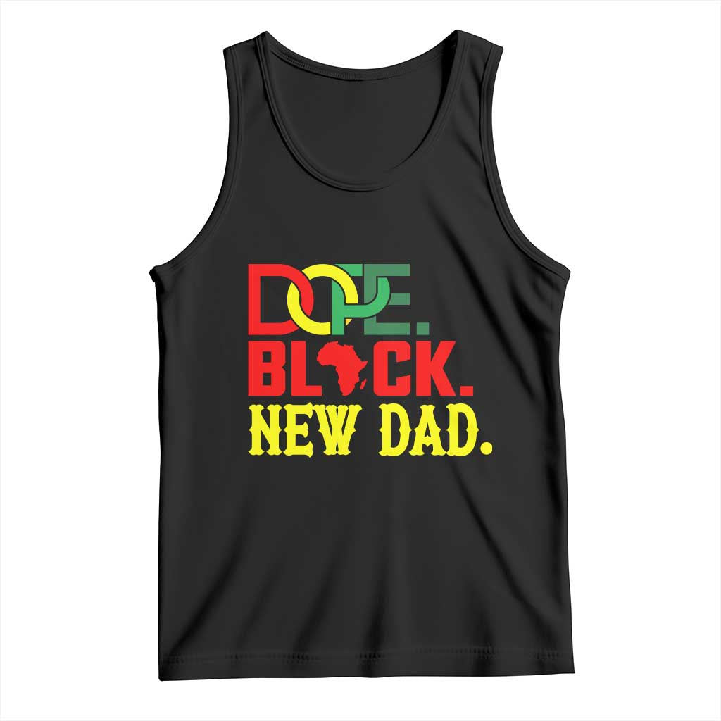 First Father's Day African American Dad Tank Top New Dad Gift TS12 Black Print Your Wear