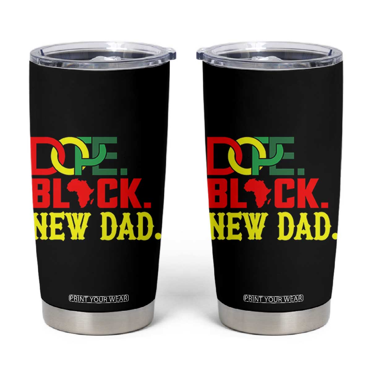 First Father's Day African American Dad Tumbler Cup New Dad Gift