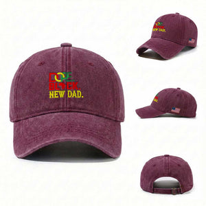 First Father's Day African American Dad Washed Cotton Baseball Cap New Dad Gift