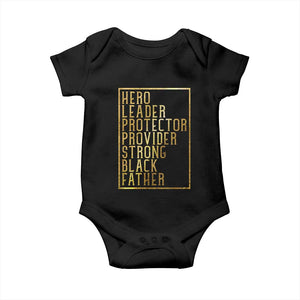 Strong Black Father Baby Onesie Hero Leader Provider Protector Gift