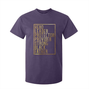 Strong Black Father T Shirt For Kid Hero Leader Provider Protector Gift