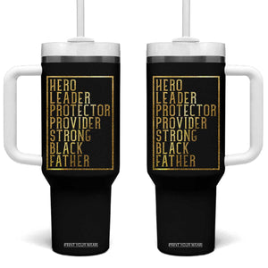 Strong Black Father Tumbler With Handle Hero Leader Provider Protector Gift